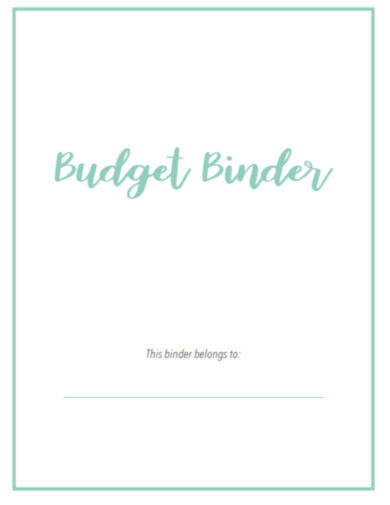 Budget Binder Cover