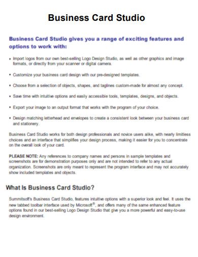 Business Card Studio