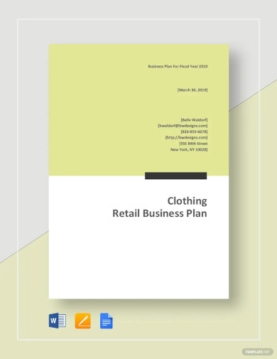Clothing Retail Business Plan Template