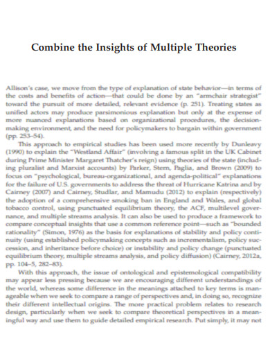 Combine the Insights of Multiple Theories