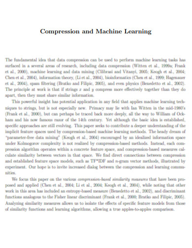 Compression and Machine Learning