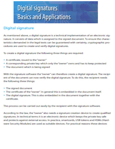 Digital Signature Application