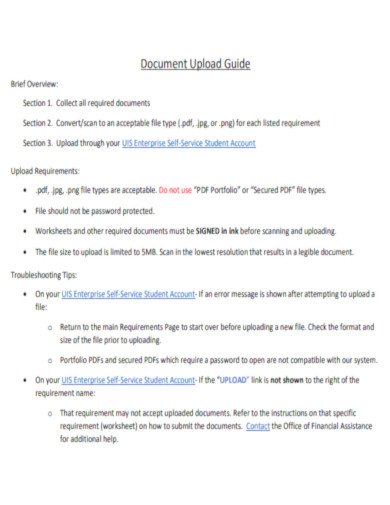 Document Upload Guide
