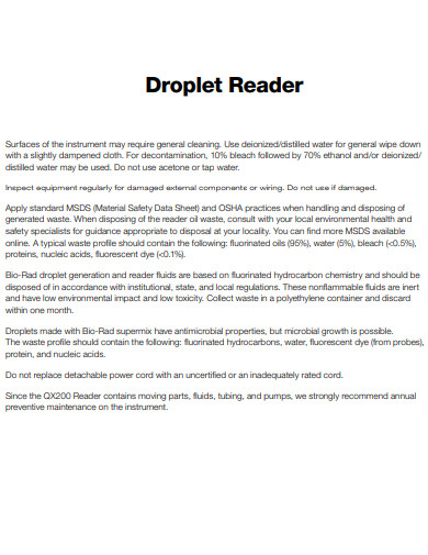 Droplet Reader