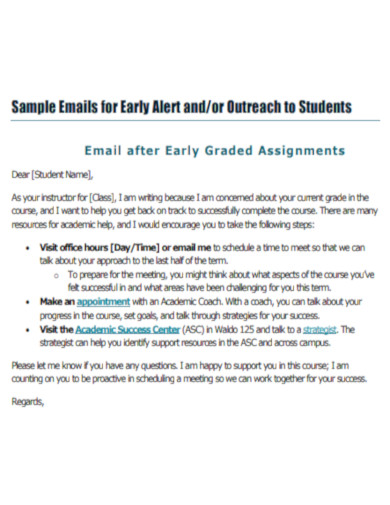 Early Alert and Outreach to Students
