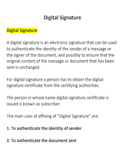 Editable Digital Signature