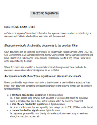 Electronic Signatures PDF