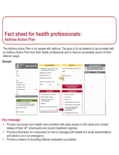 Fact Sheet Asthma Action Plan
