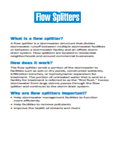 Flow Splitter