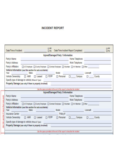 Free Incident Report