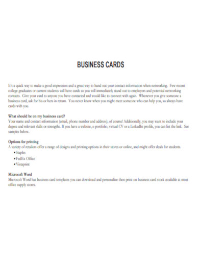 General Business Card