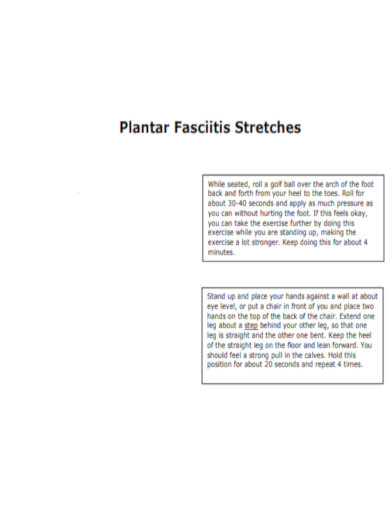 General Plantar Fasciitis Stretches