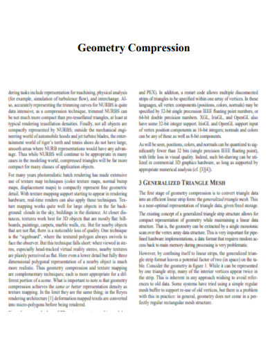 Geometry Compression