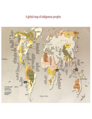 Global World Map Indigenous Peoples