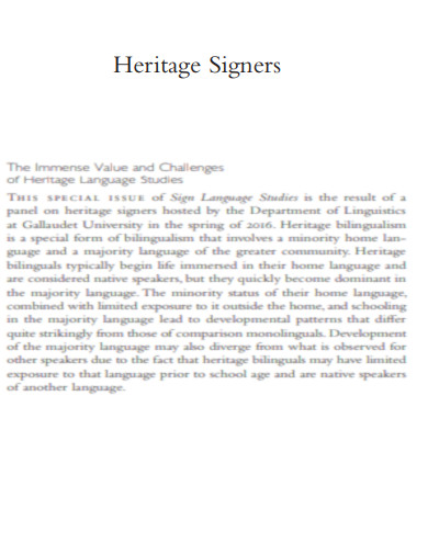Heritage Signers