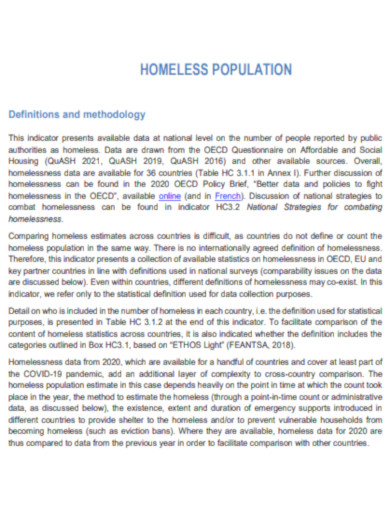 Homeless Population