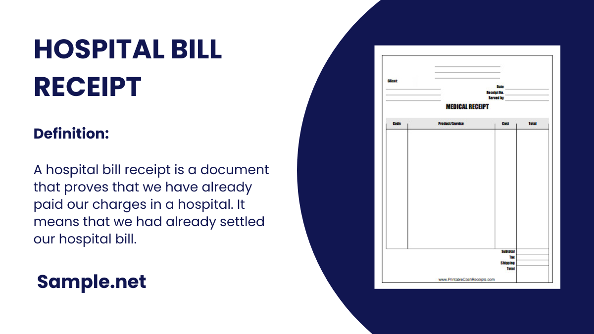 hospital bill receipts