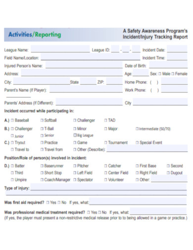 Incident Tracking Report