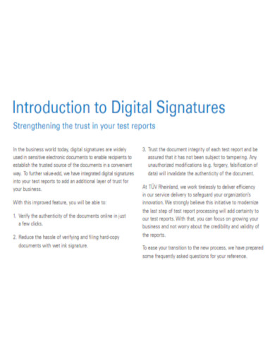 Introduction to Digital Signatures