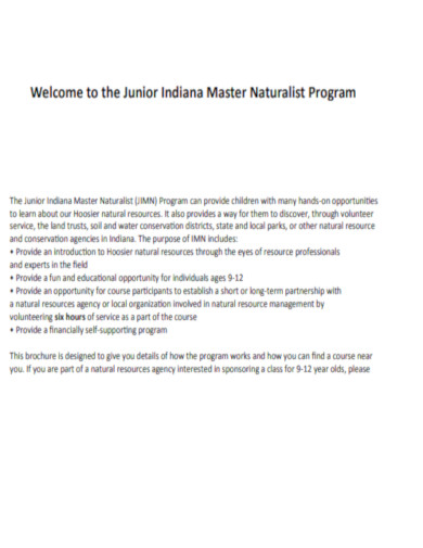 Junior Master Naturalist Program
