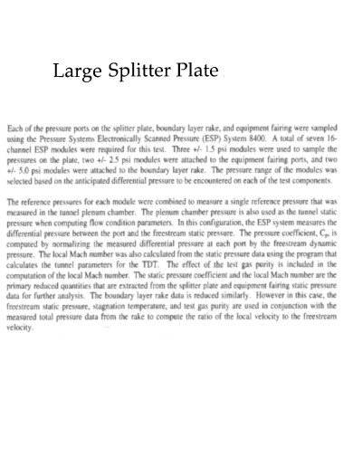 Large Splitter Plate