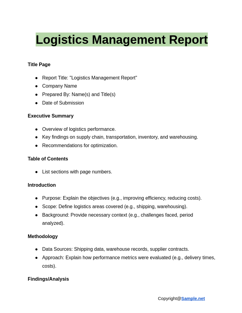 Logistics Management Report Google Docs 01 09 2025 10 58 AM