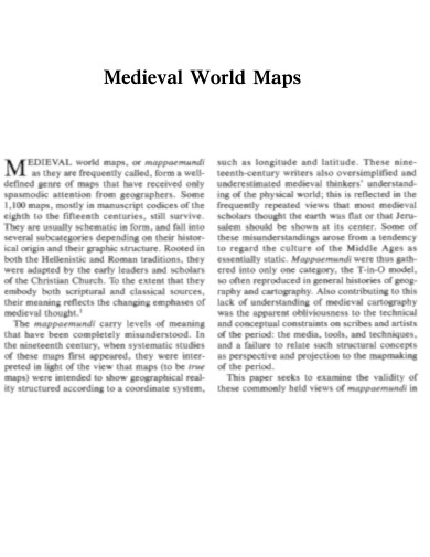 Medieval World Maps