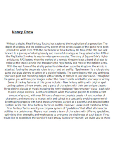 Nancy Drew Game