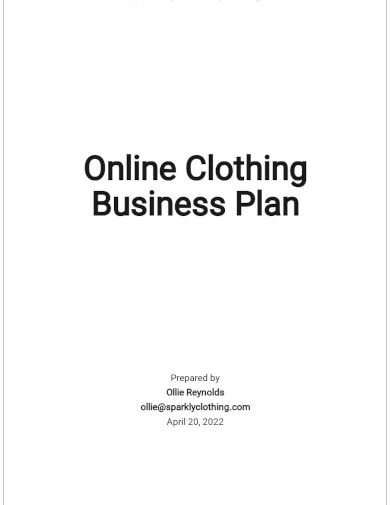 preloved clothes business plan