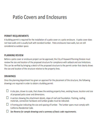 Patio Covers and Enclosures