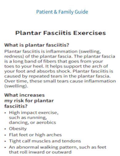 Plantar Fasciitis Family Guide