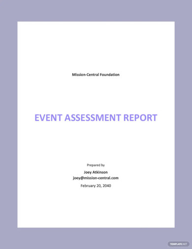 Post Event Report Template