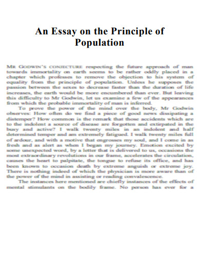 Principle of Population