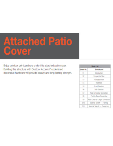 Project Patio Cover Plan