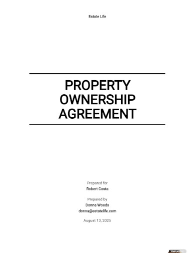 Property Ownership Agreement Template