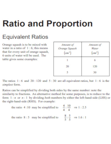 Ratio Proportion