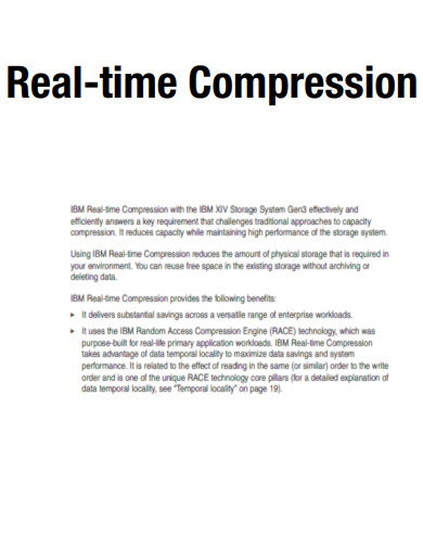 Real time Compression implementation 