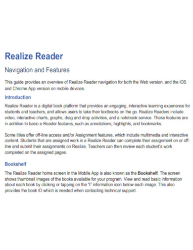 Realize Reader Features