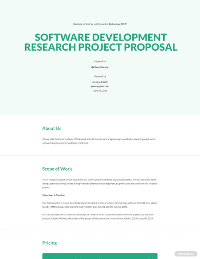 Research Project Proposal Template