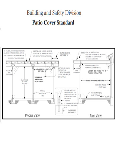 Saftey Division Patio Cover Plan