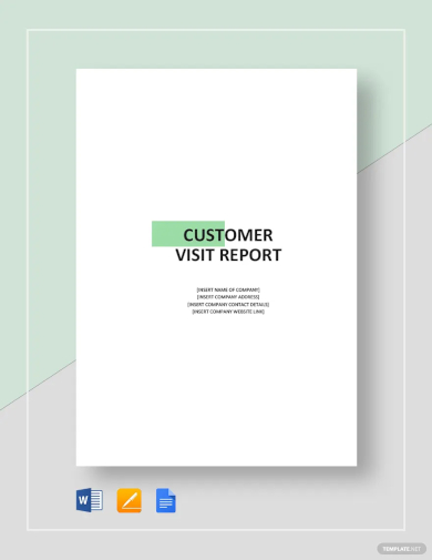 Sample Customer Visit Report Template