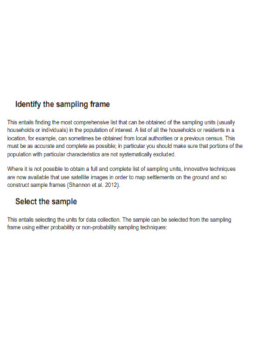 Sampling Frames PDF