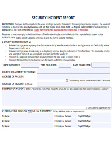 Security Incident Report 