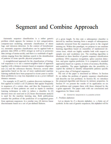 Segment and Combine Approach