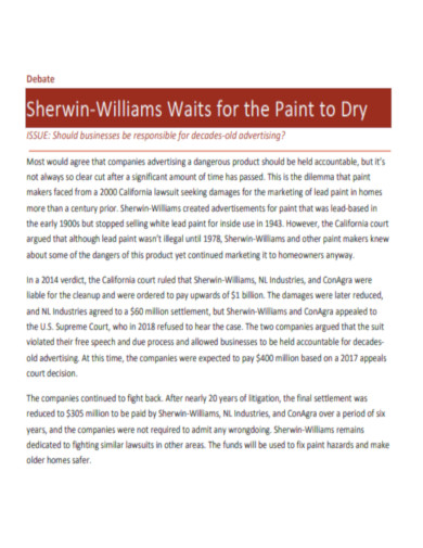 Sherwin Williams Paint Debate