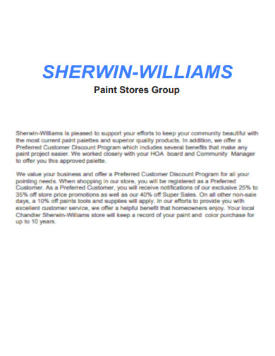 Sherwin Williams Paint Stores Group