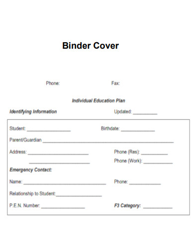 Simple Binder Cover