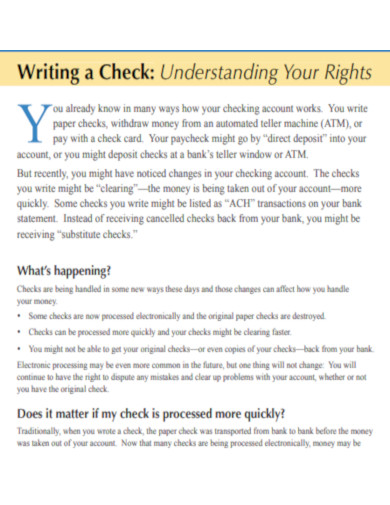 Simple Check Writing