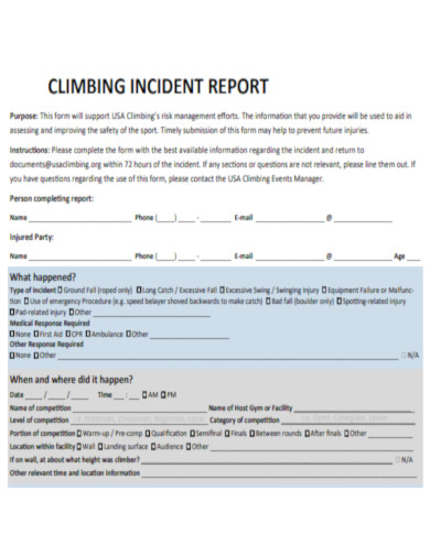 Simple Incident Report Form