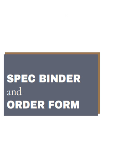 Spec Binder Cover